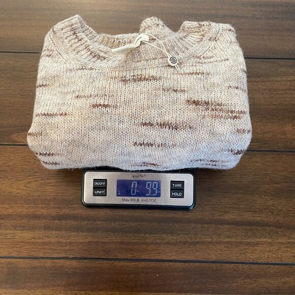 NWOT Max Studio Crew Neck Long Sleeve Pullover Drop Shoulder Sweater Cream Mediu - Picture 12 of 12